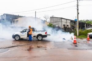 Quatro ligações irregulares na rede de esgoto foram detectadas em Cachoeirinha próximo à área do Mato do Júlio